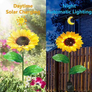 WePro™ Solar Sunflowers Outside Garden Lawn Light Waterproof (PACK OF 2)
