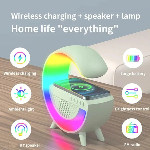 WePro™G Shaped Wireless Charger Bluetooth Speaker Colorful