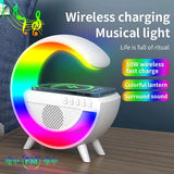 WePro™G Shaped Wireless Charger Bluetooth Speaker Colorful Atmosphere Lamp