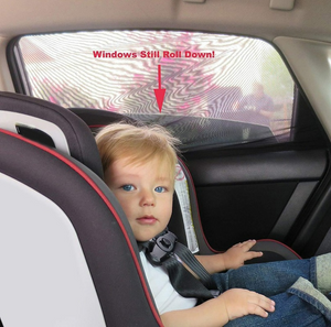 WePro™ Car Door Window Covers 4 Pcs Set Front/Rear Side Window UV Sunshine Cover Car Shade Mosquito Net For Baby Child