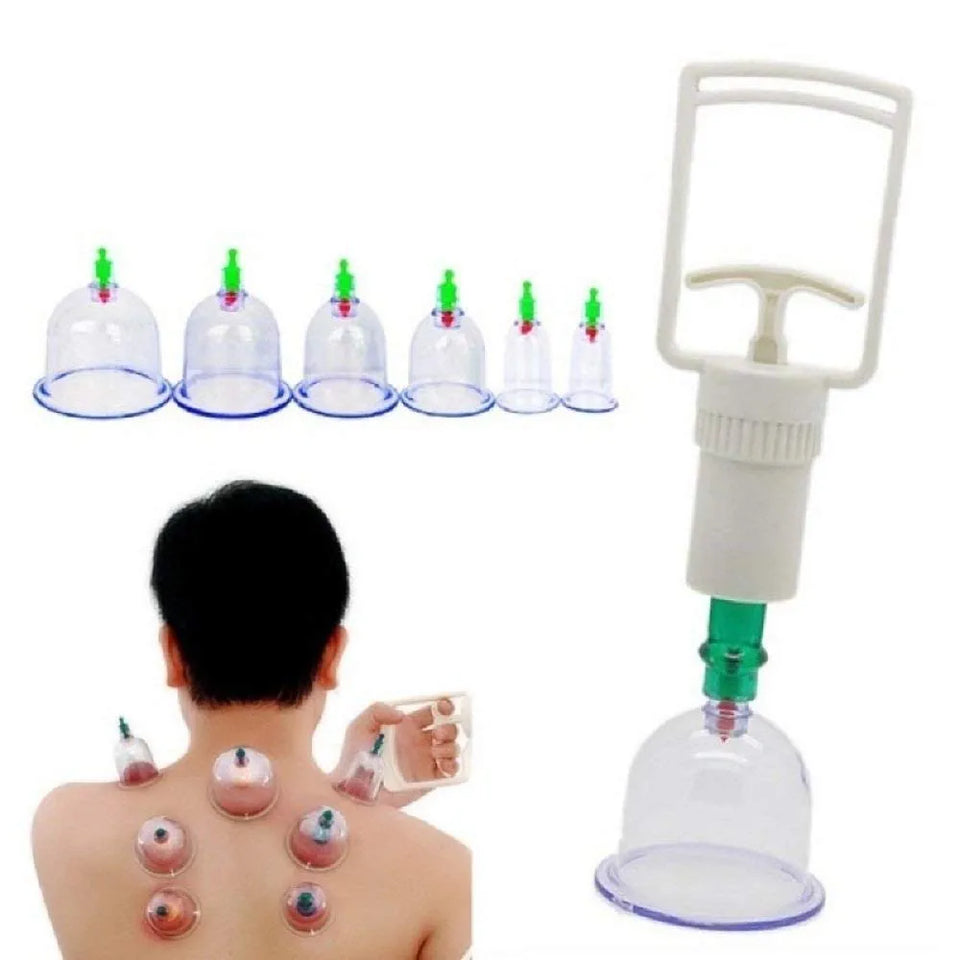 Hijama Cupping Therapy Tools kit ( 6 cups + pump )