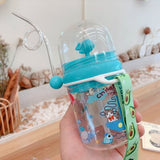 Baby Water Bottle (250ml) Cartoon Whale Children Cup Baby Feeding Bottle Straw 🍼🧴💧🥤