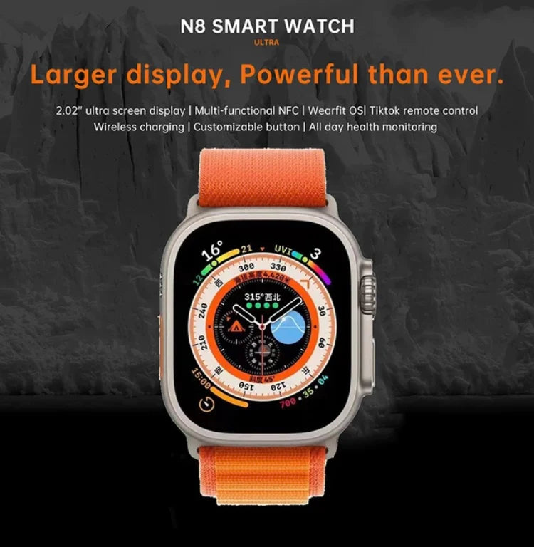 N8 Ultra Smart Watch NFC Wireless Charging BT Call Smartwatch