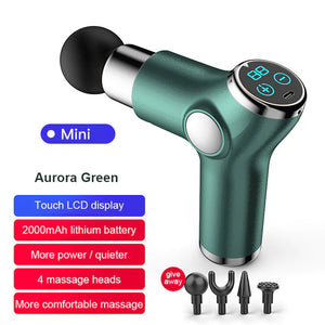 Smart Fascia Gun Massage Fitness Impact Relaxation Mini Massager LCD Display Portable Gun Vibrator